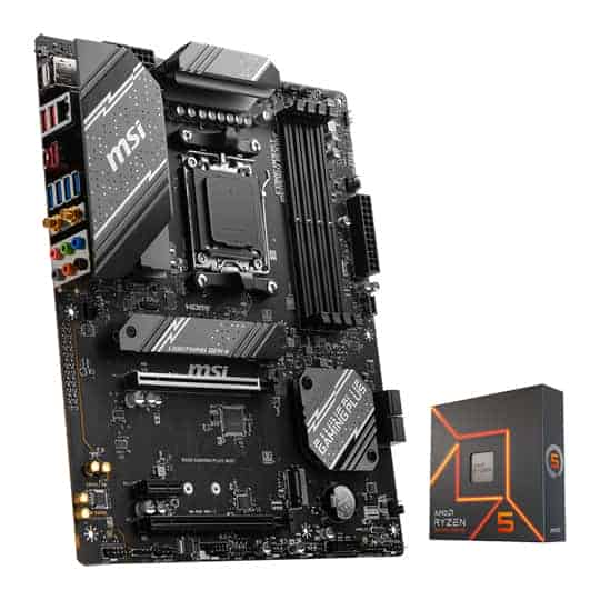 MSI B650 GAMING PLUS WIFI Motherboard + AMD Ryzen 5 7600X Motherboard Bundle